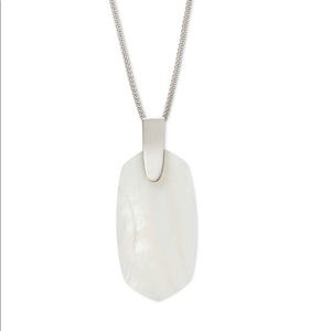 New Kendra Scott Inez Silver Necklace White Pearl